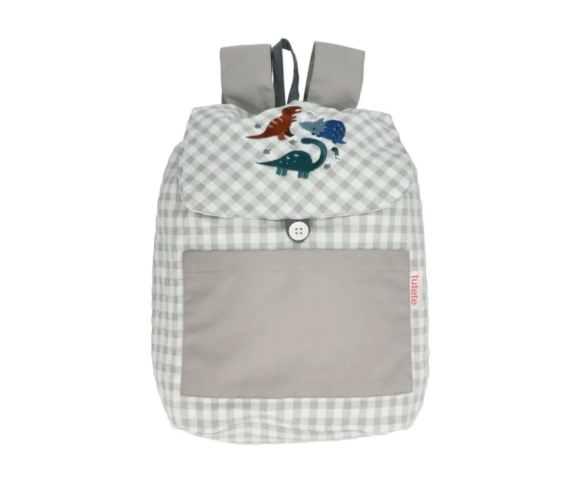 Mochila Pequeña Vichy Dinos World Personalizable