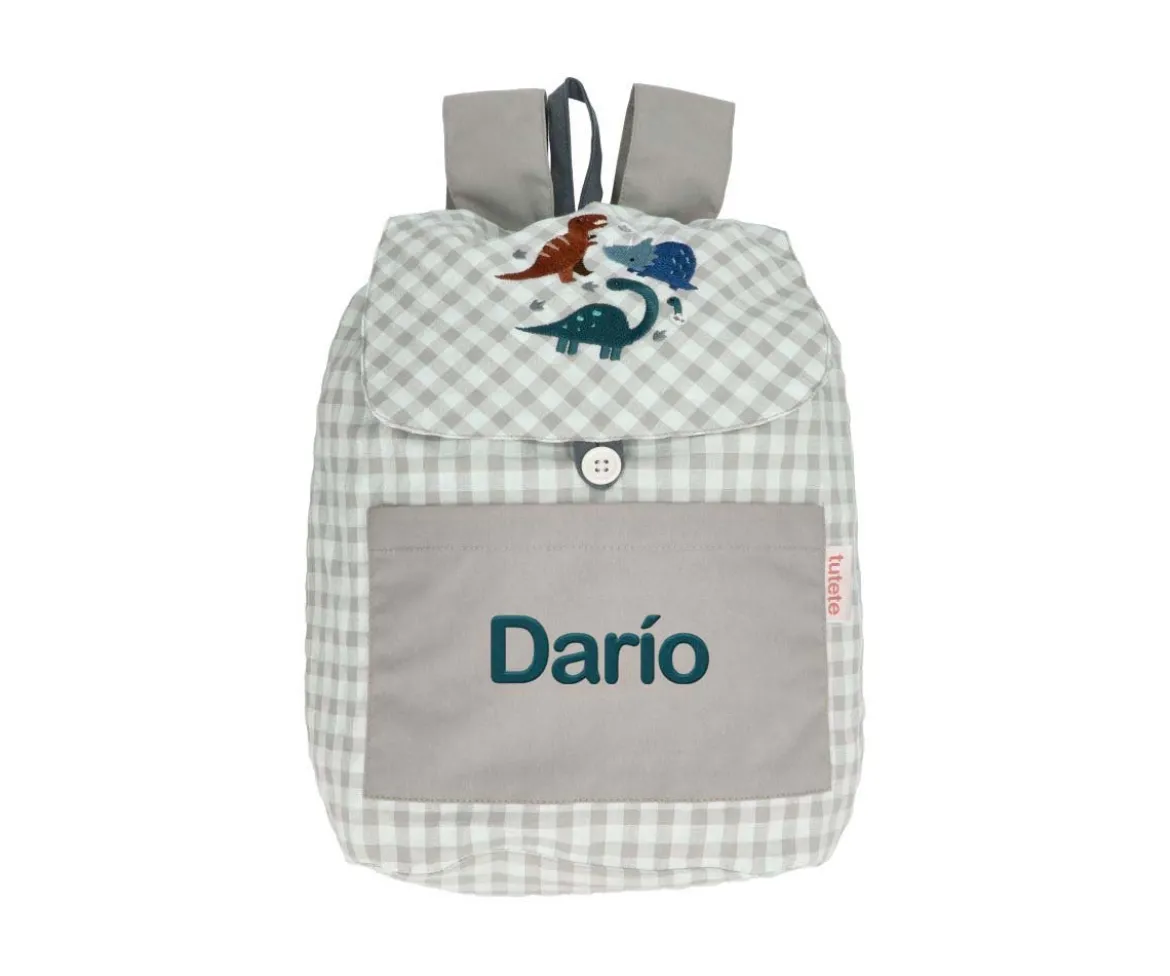 Mochila Pequeña Vichy Dinos World Personalizable
