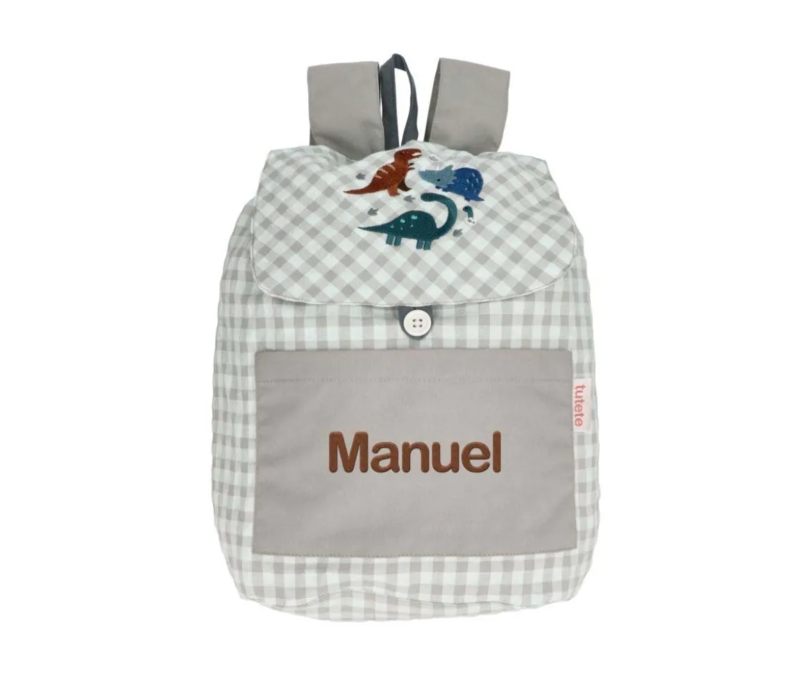 Mochila Pequeña Vichy Dinos World Personalizable