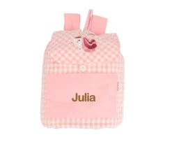 Mochila Pequeña Vichy Magical Unicorn Personalizable