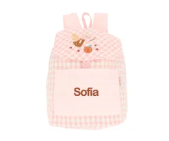 Mochila Pequeña Vichy Mouse Fairies Personalizable