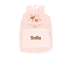 Mochila Pequeña Vichy Mouse Fairies Personalizable