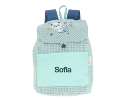 Mochila Pequeña Vichy Pandas in Space Personalizable
