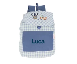 Mochila Pequeña Vichy Planes Personalizable