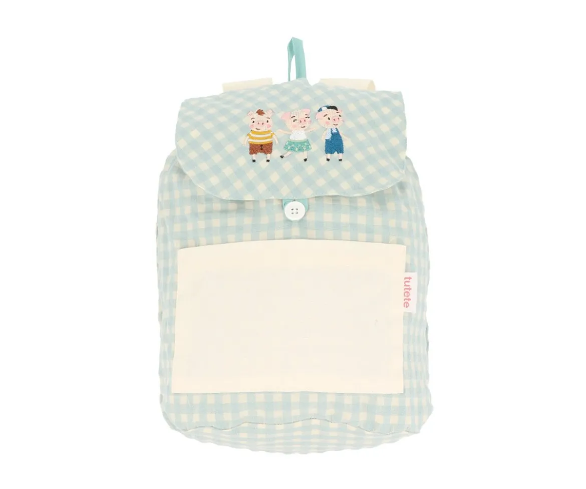 Mochila Pequeña Vichy The Three Little Pigs Personalizable
