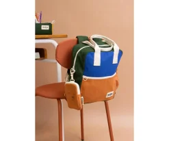 Mochila Preescolar Arthur Tricolor Azul Eléctrico Personalizable