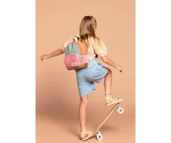 Mochila Preescolar Romy Tricolor Sage Personalizable