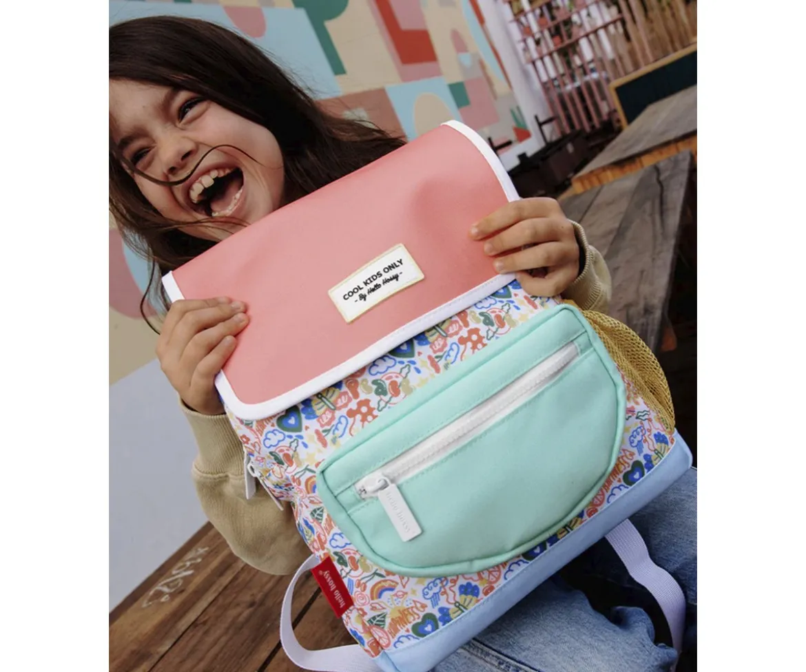 Mochila Preescolar Solapa Happiness Personalizable