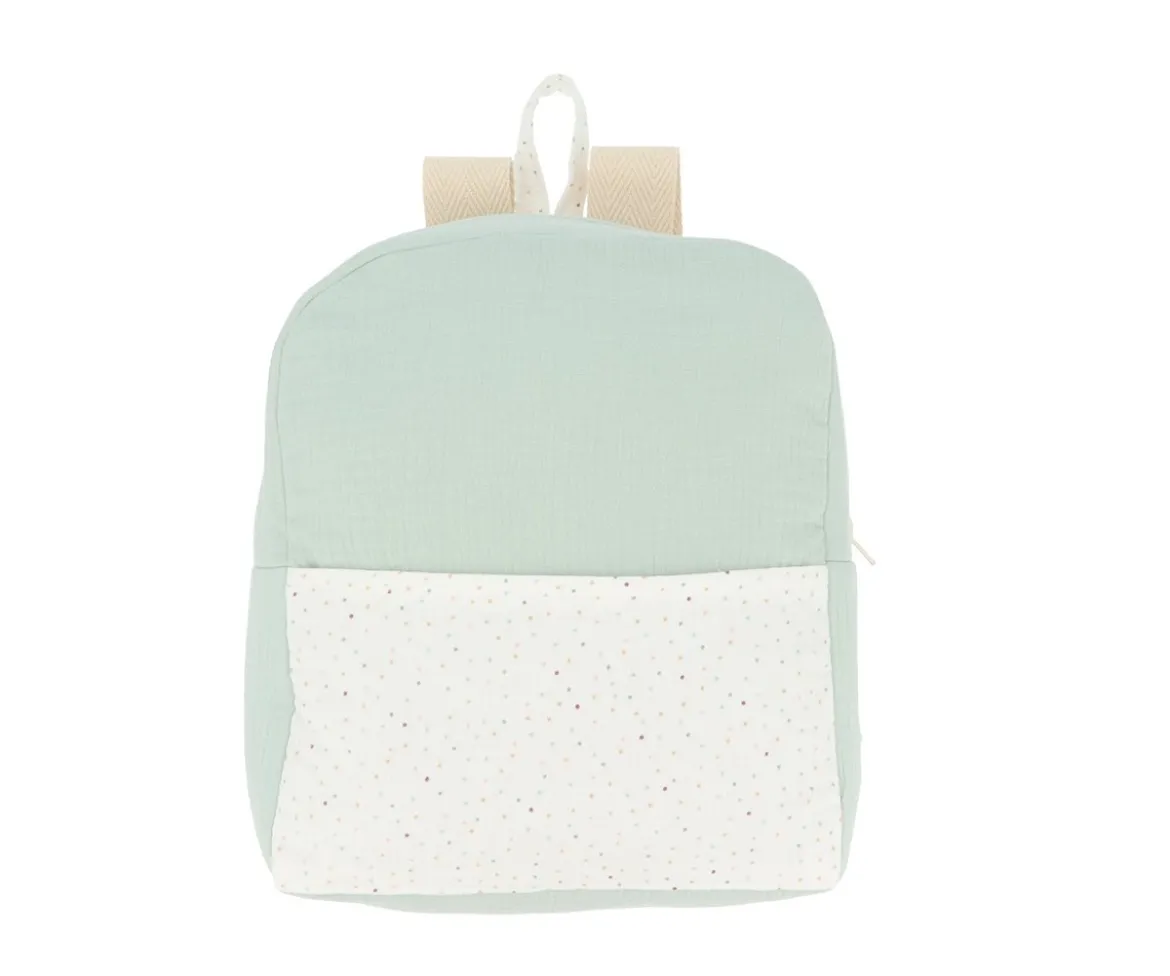 Mochila Rainbow Dots Verde Personalizable