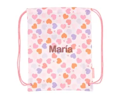 Mochila Saco Corazones Personalizable