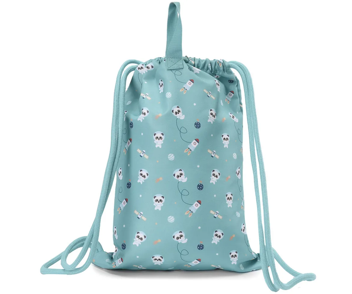 Mochila Saco Impermeable Pandas in Space Personalizable