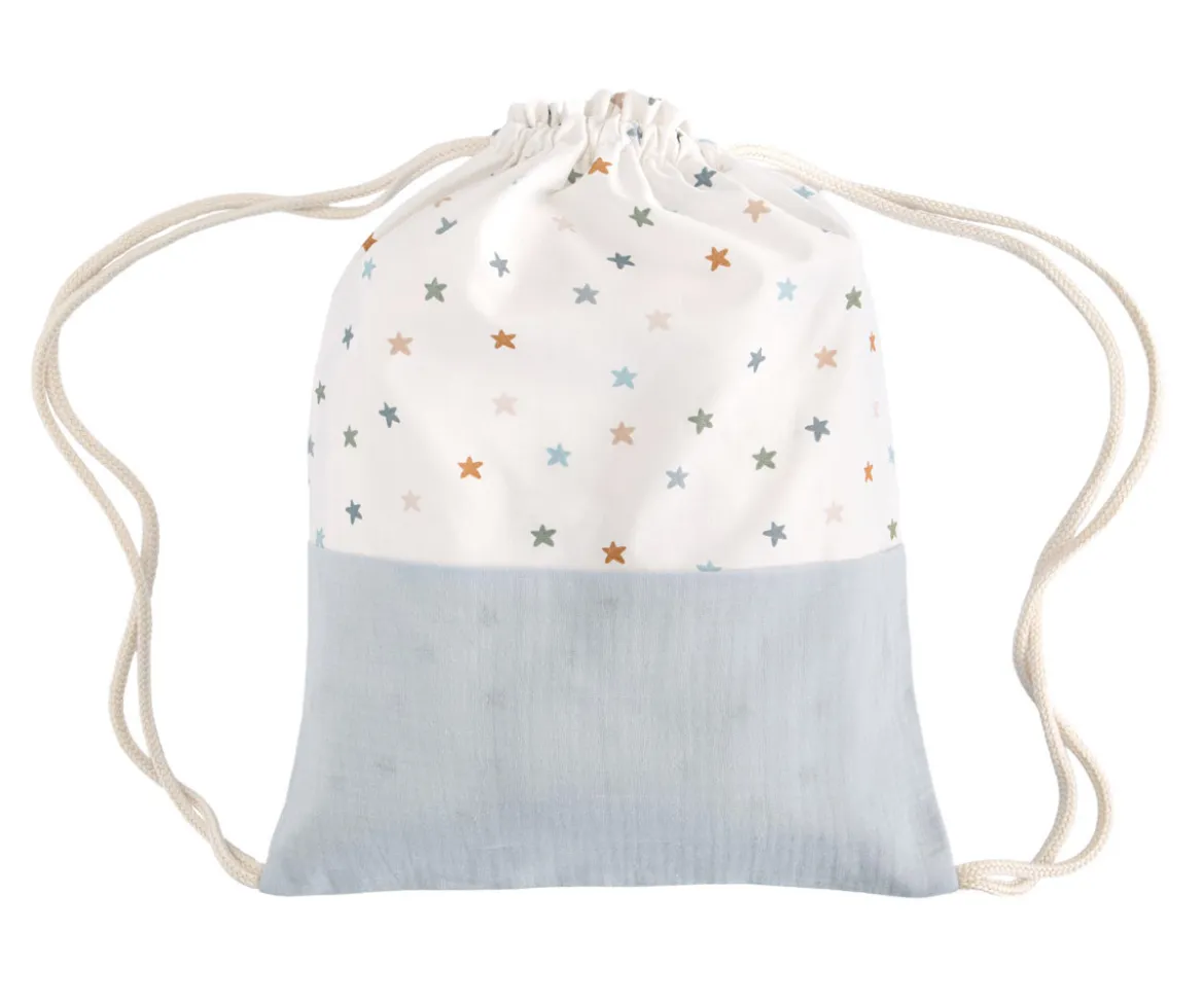 Mochila Saco Little Stars Blue Personalizable