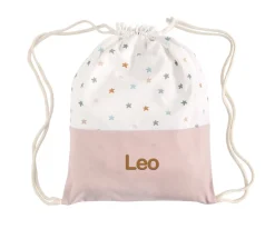 Mochila Saco Little Stars Pink Personalizable