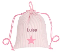 Mochila Saco Personalizada Oxford Rosa