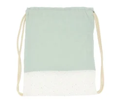 Mochila Saco Rainbow Dots Verde Personalizable
