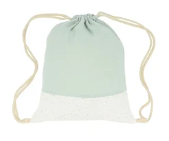 Mochila Saco Rainbow Dots Verde Personalizable