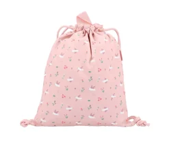 Mochila Saco Tela Blossom Birds Personalizable