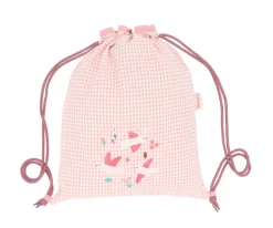 Mochila Saco Vichy Blossom Birds Personalizable
