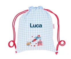 Mochila Saco Vichy Circus Show Personalizable