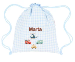 Mochila Saco Vichy City Cars Personalizable