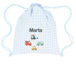 Mochila Saco Vichy City Cars Personalizable