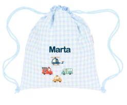Mochila Saco Vichy City Cars Personalizable