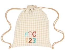 Mochila Saco Vichy Funny Letters Personalizable