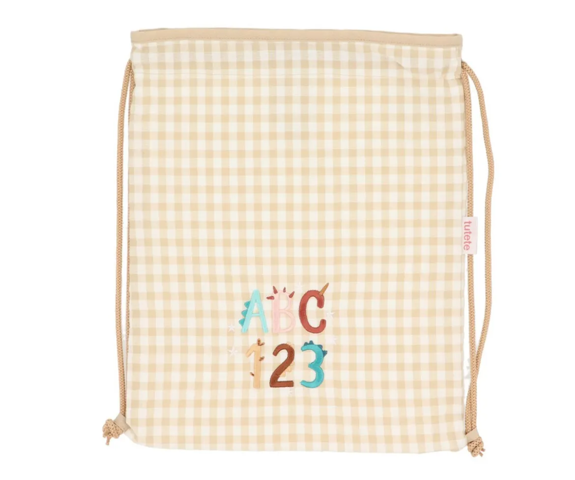 Mochila Saco Vichy Funny Letters Personalizable