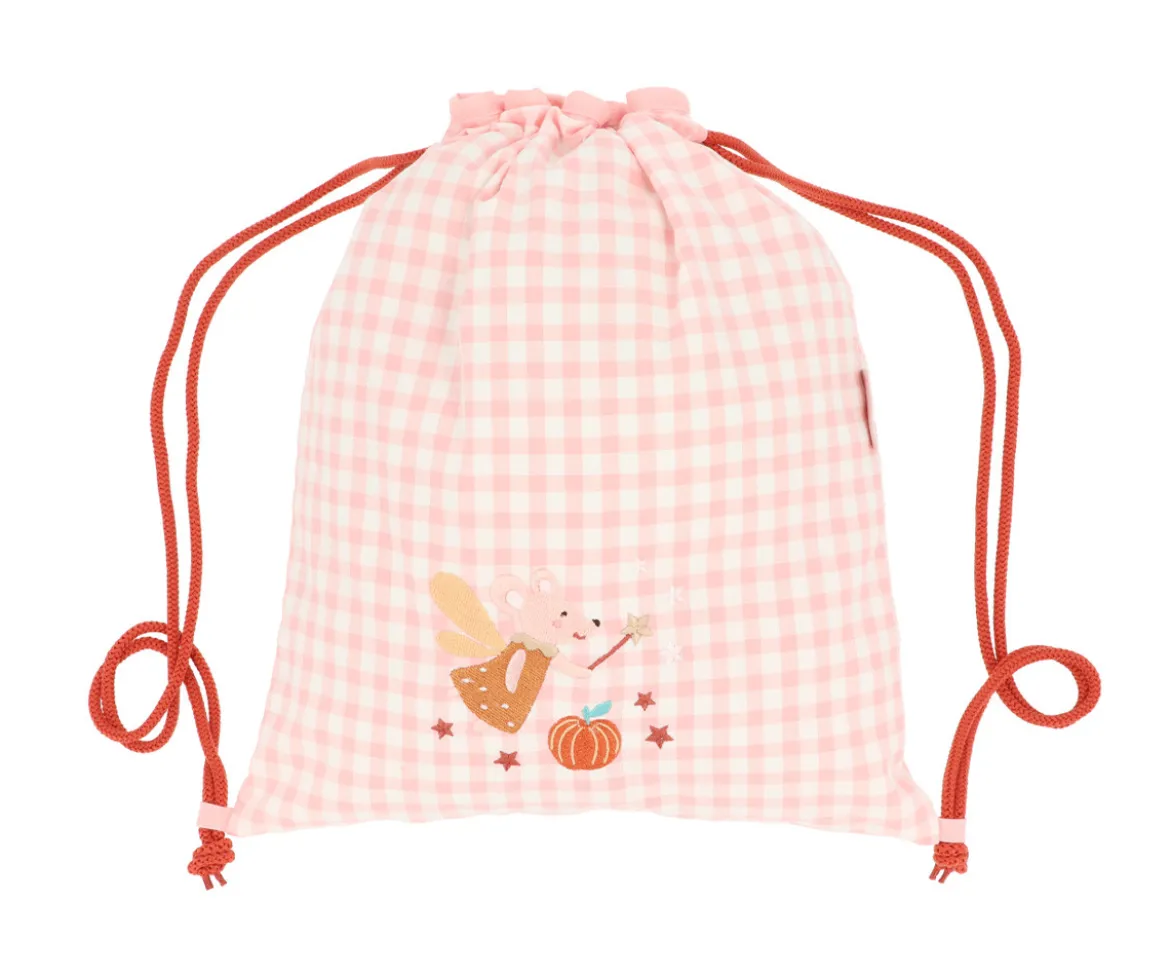 Mochila Saco Vichy Mouse Fairies Personalizable
