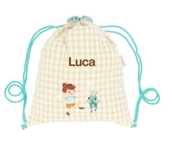 Mochila Saco Vichy The Wooden Boy Personalizable