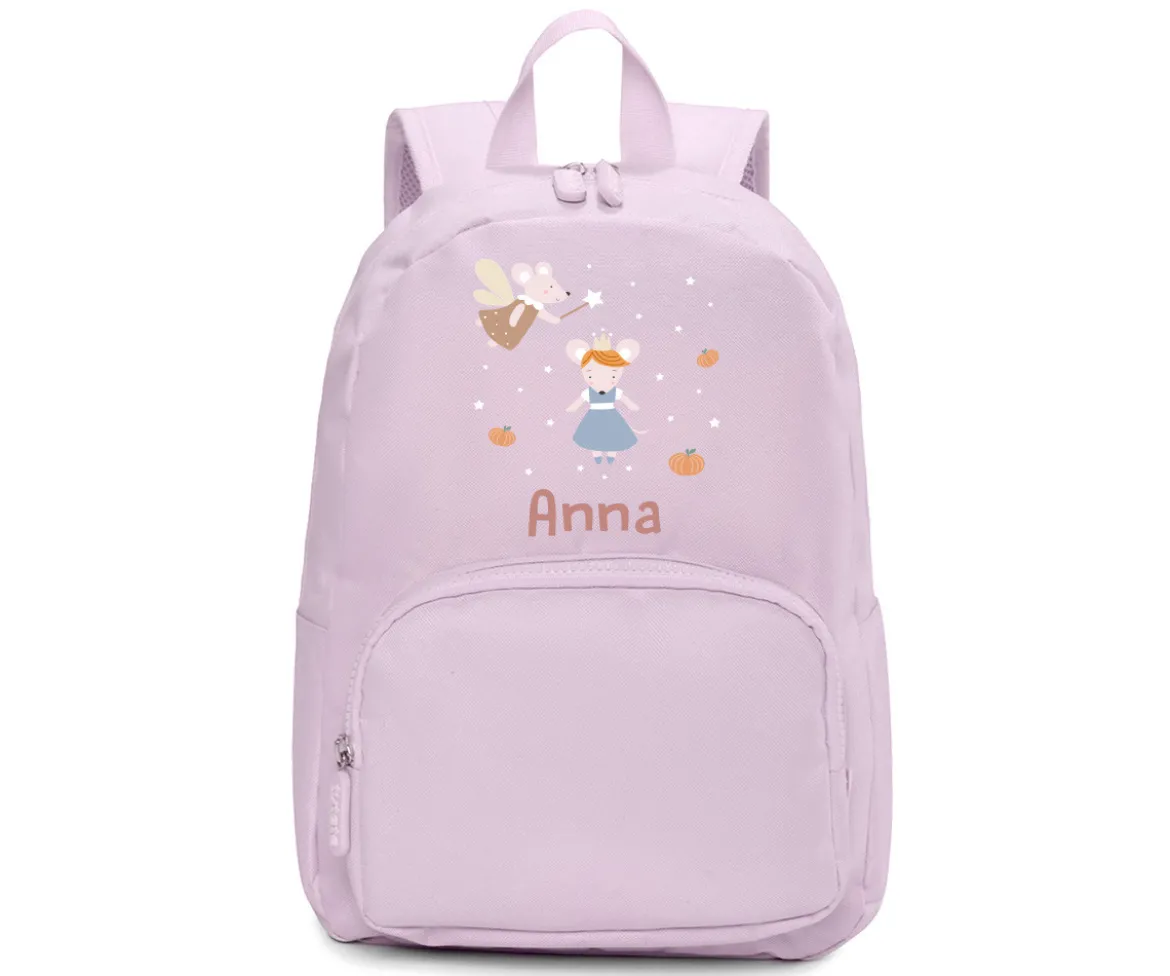 Mochila Solid Color Lavender Personalizada Mouse Fairies