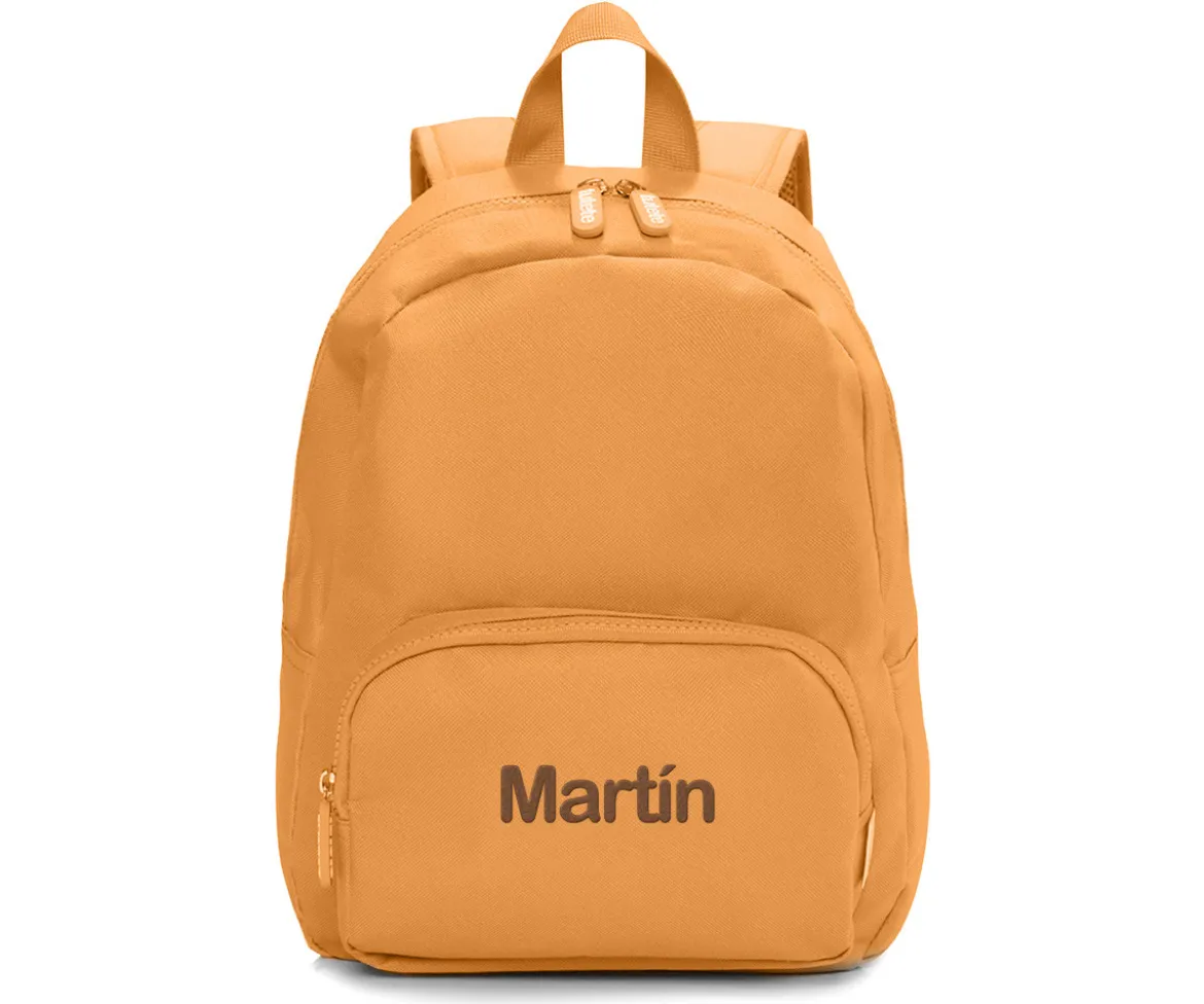 Mochila Solid Color Mustard Personalizable