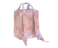 Mochila Square Pattern Party Rose Lilac Personalizable