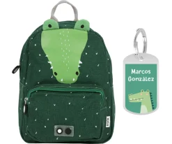 Mochila Trixie GRANDE Crocodile con Llavero Personalizado