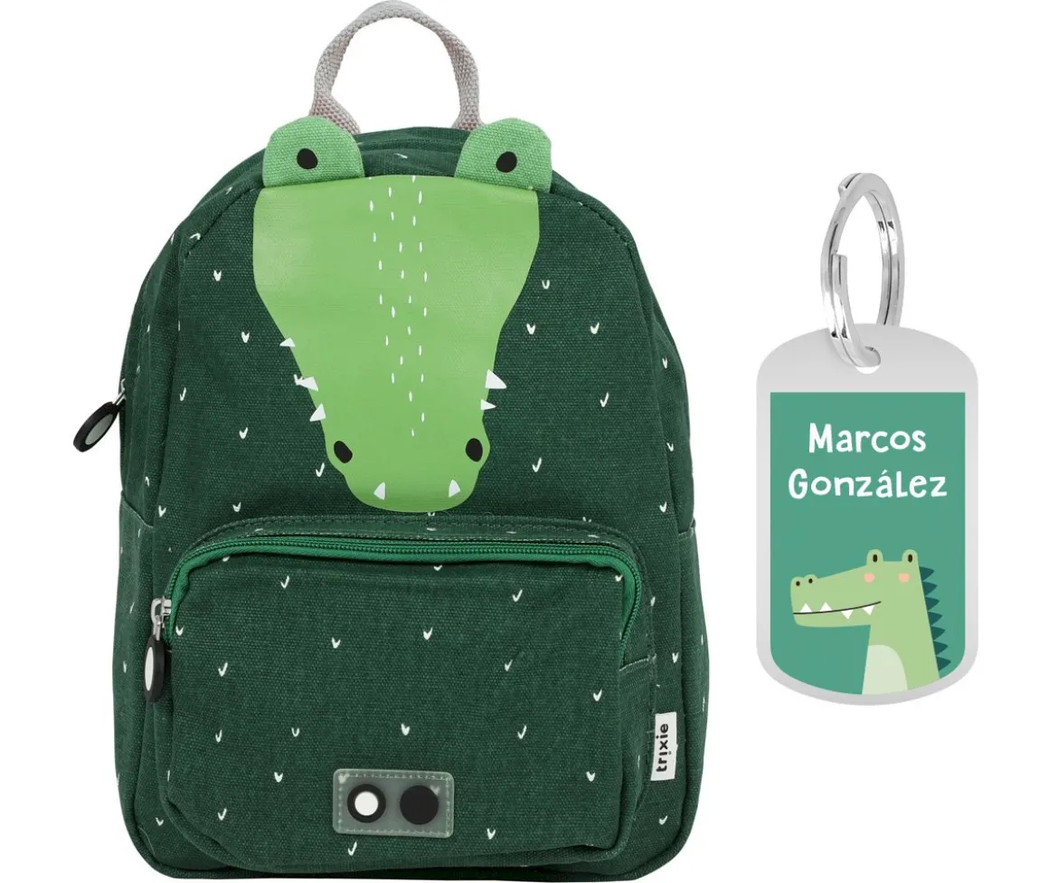 Mochila Trixie GRANDE Crocodile con Llavero Personalizado