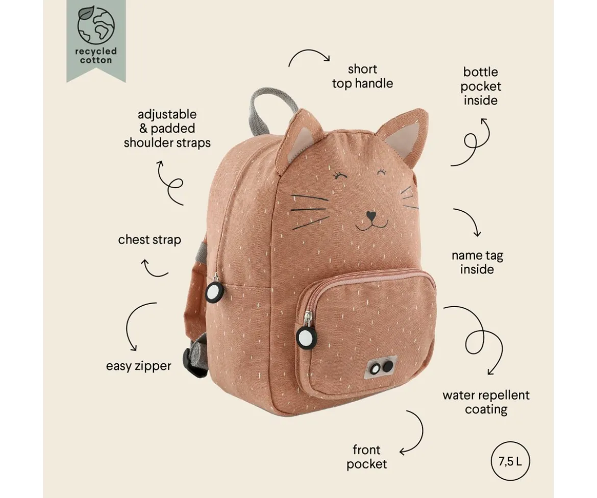Mochila Trixie GRANDE Mr. Cat con Llavero Personalizado
