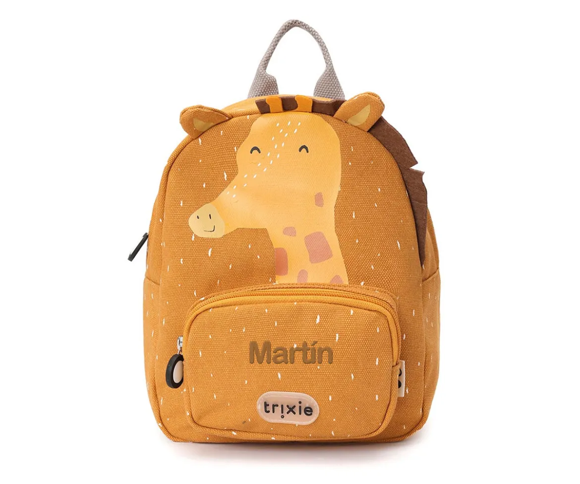 Mochila Trixie PEQUEÑA Mr. Giraffe Personalizable