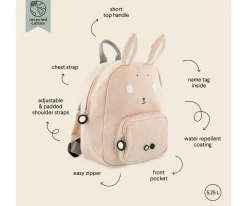 Mochila Trixie PEQUEÑA Mrs. Rabbit con Llavero Personalizado