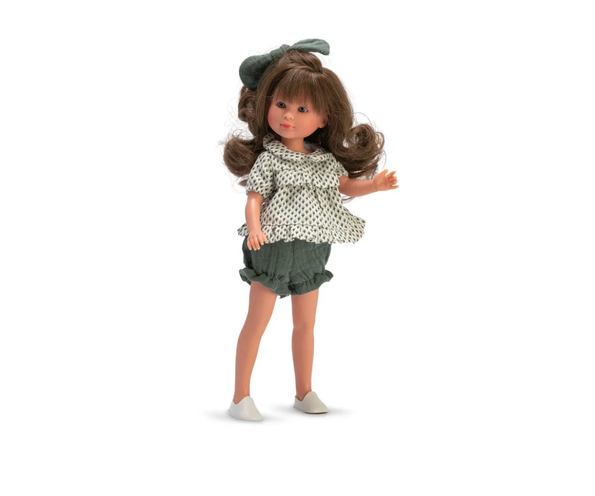 Muñeca Celia con Conjunto Camisa Y Pololo Verde