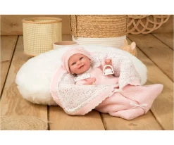 Muñeca Elegance 35 cm Baby to Rosa con Manta