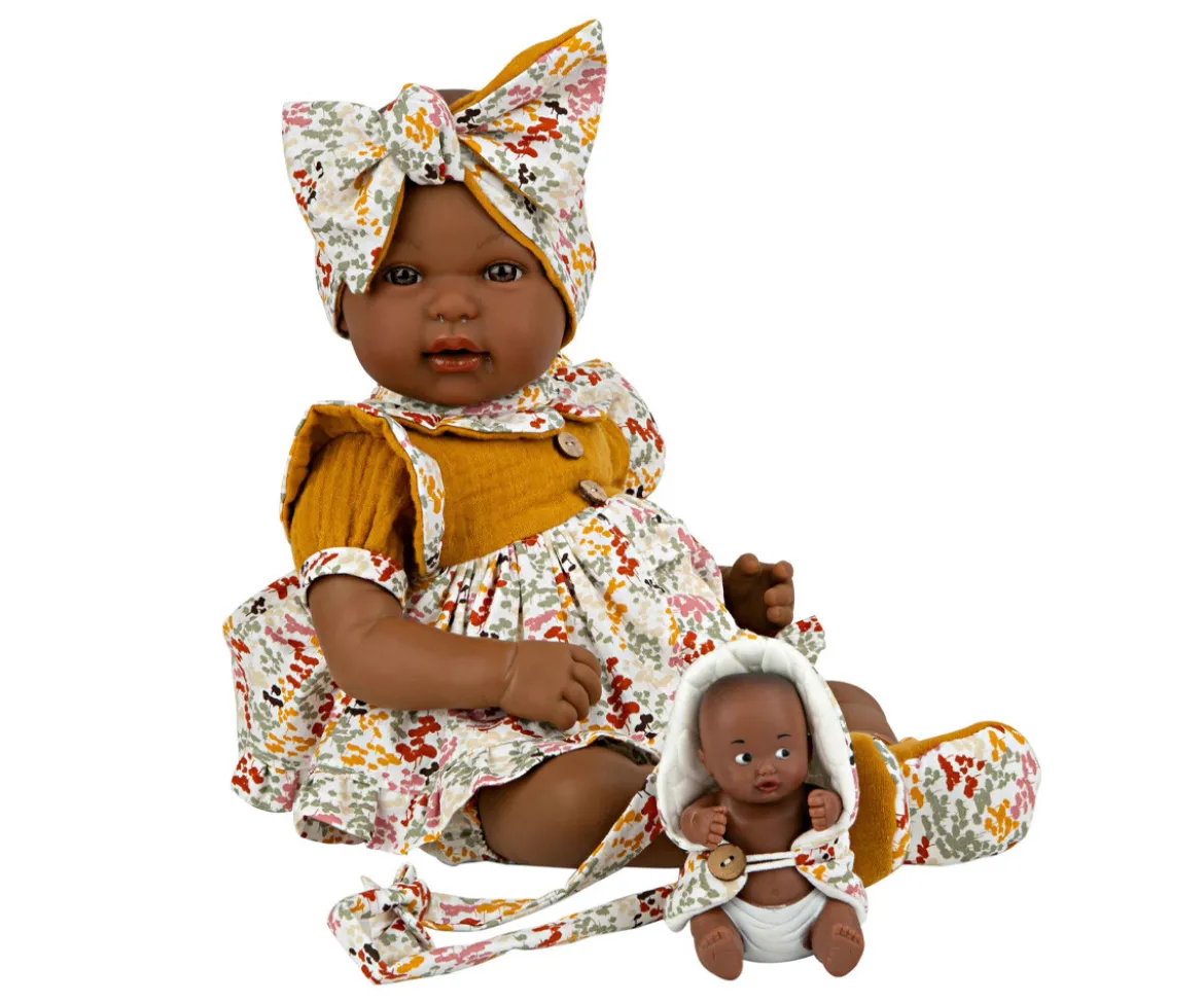 Muñeca Elegance Mies Mulato 45cm y Aran Mostaza