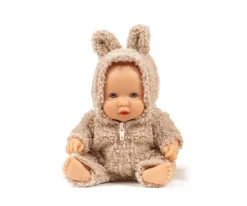 Muñeca Greta con Mono Winnie en Bouclette Beige 21cm