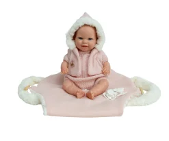 Muñeca Reborn Mabel Rosa 35cm con Saco Portabebé