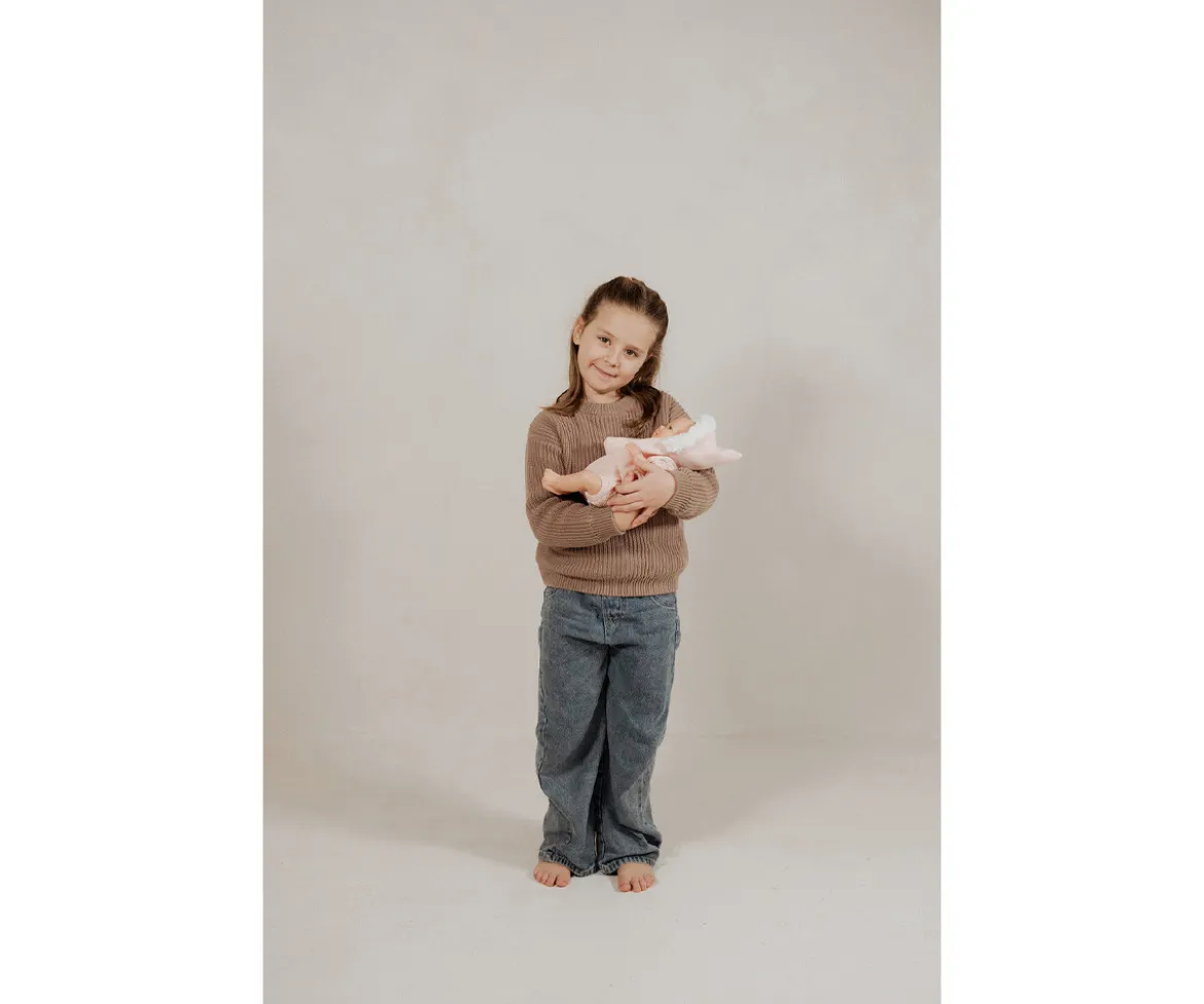 Muñeca Reborn Mabel Rosa 35cm con Saco Portabebé