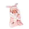 Muñeco Elegance Natal Rosa 30cm con Saco de Dormir