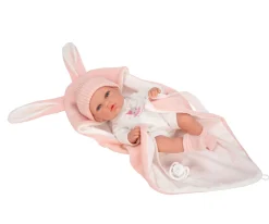 Muñeco Elegance Natal Rosa 30cm con Saco de Dormir