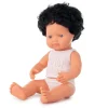 Muñeco Pelo Moreno Rizado 38 cm