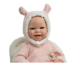 Muñeco Reborn Kira Rosa 45cm con Saco de Dormir