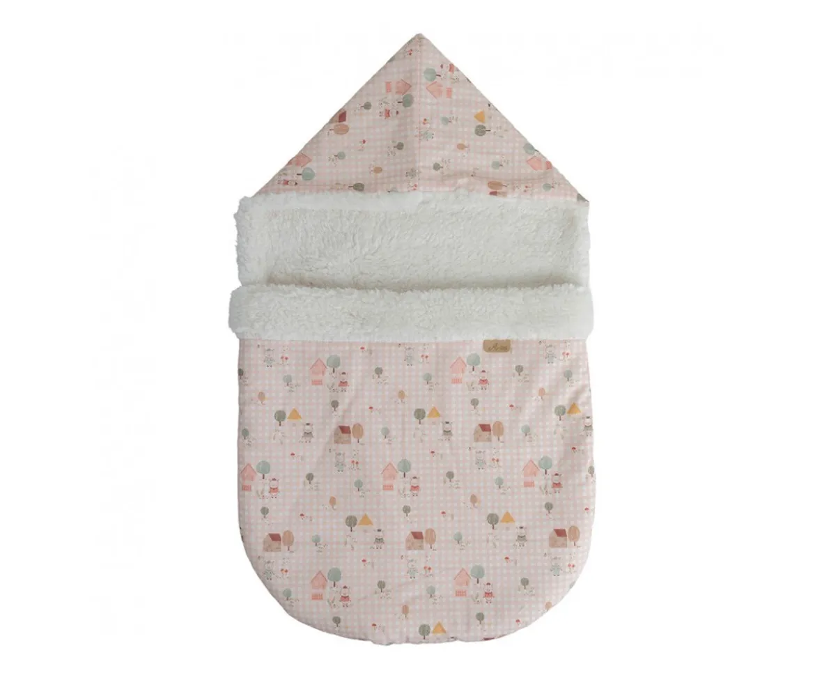 Muñeco Reborn Kira Rosa 45cm con Saco de Dormir