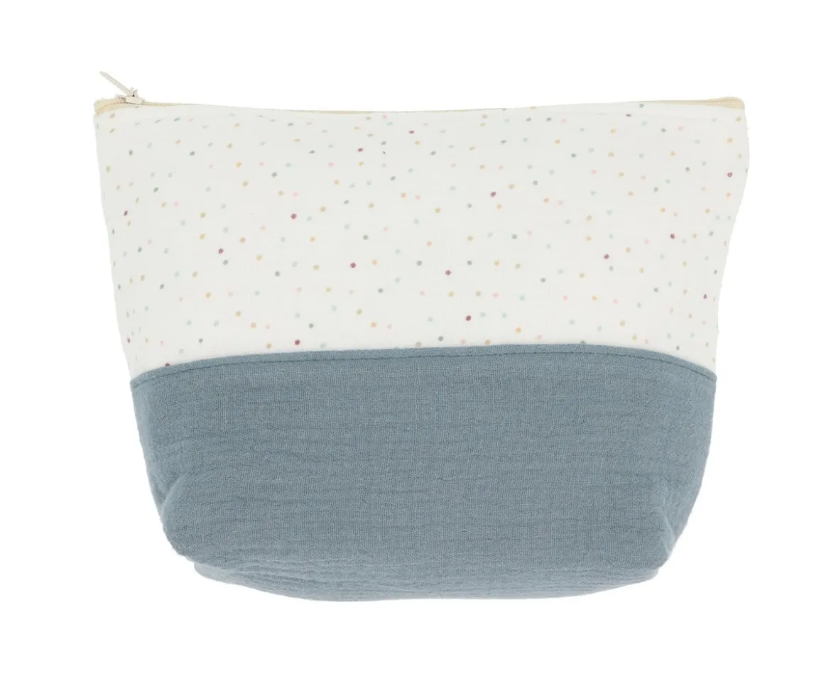 Neceser Infantil Rainbow Dots Azul Personalizable